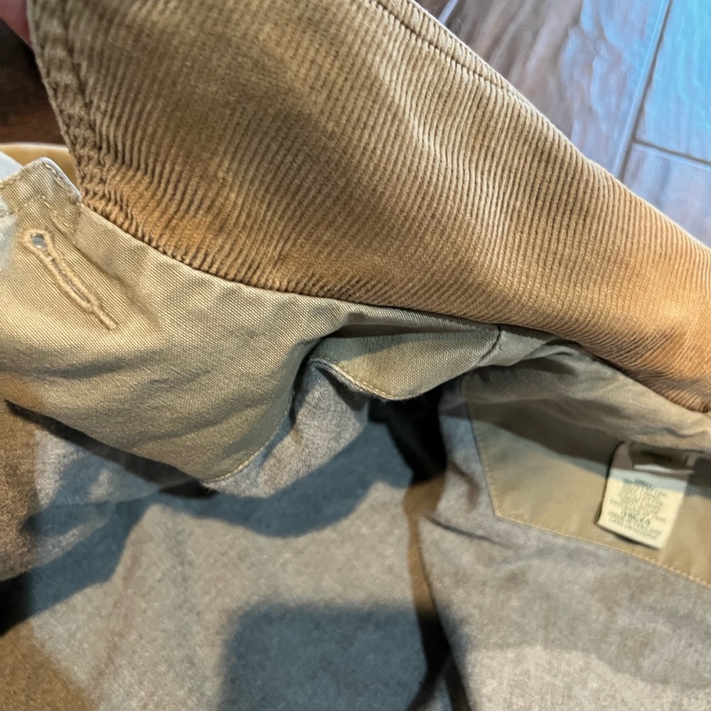 Women’s Beige Field Jacket with Corduroy Trim - Picture 3 of 9